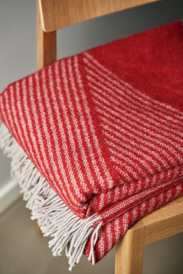 Rectangles wool throw seasonal edition 130x185 cm - Red - NJRD