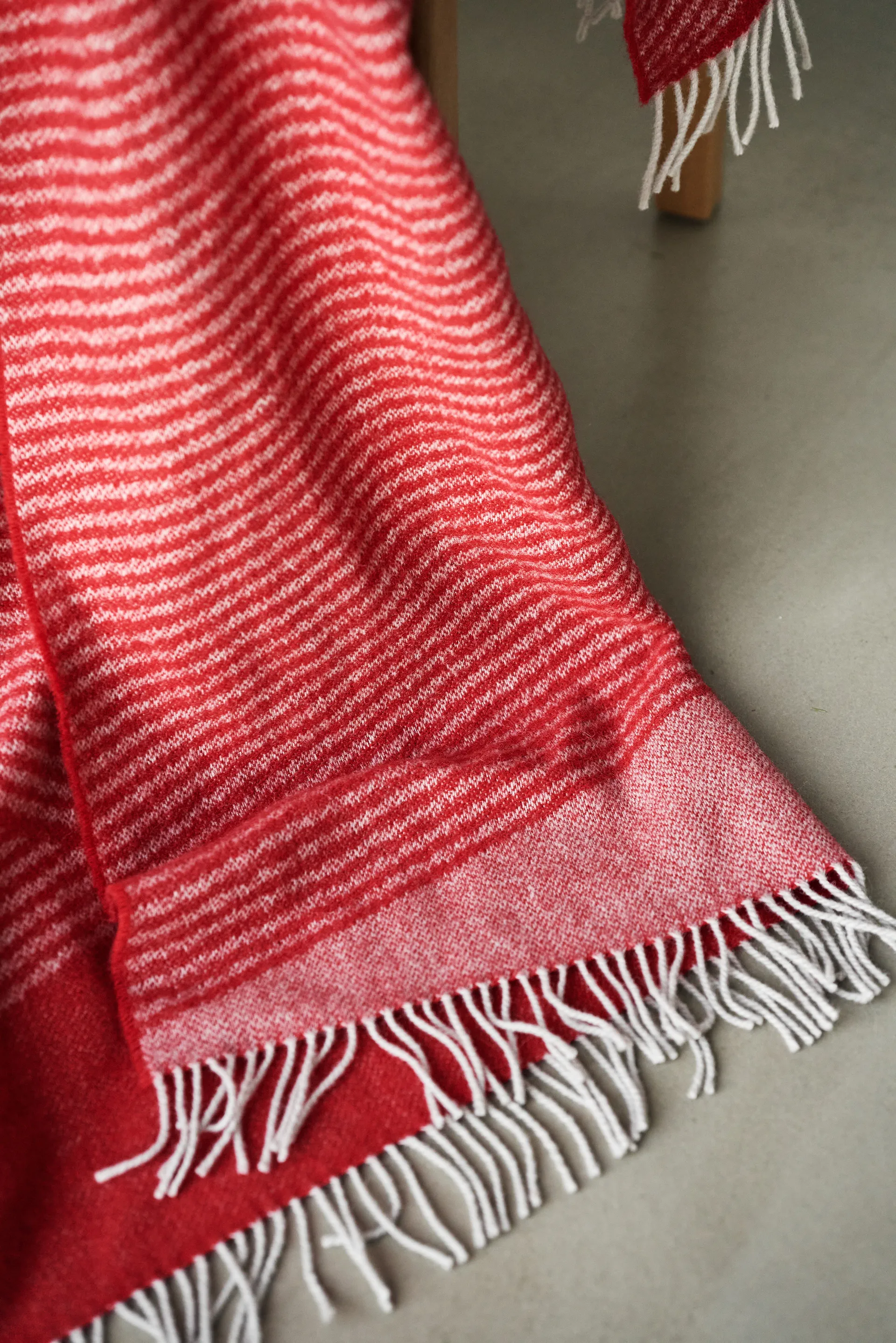 Rectangles wool throw seasonal edition 130x185 cm, Red NJRD