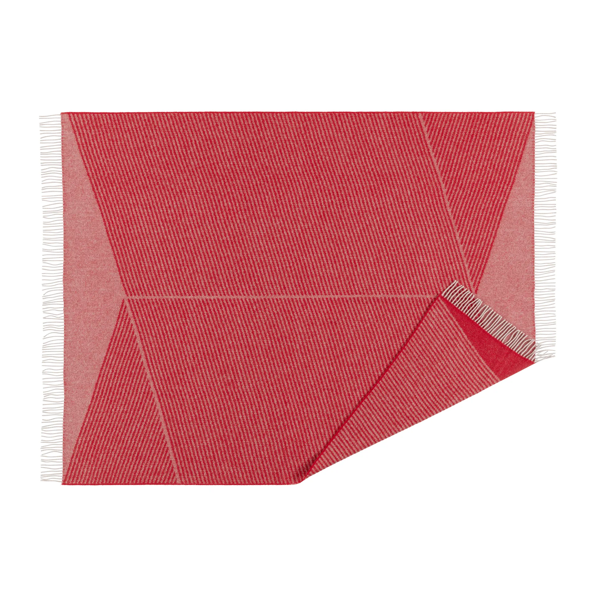 Rectangles wool throw seasonal edition 130x185 cm, Red NJRD