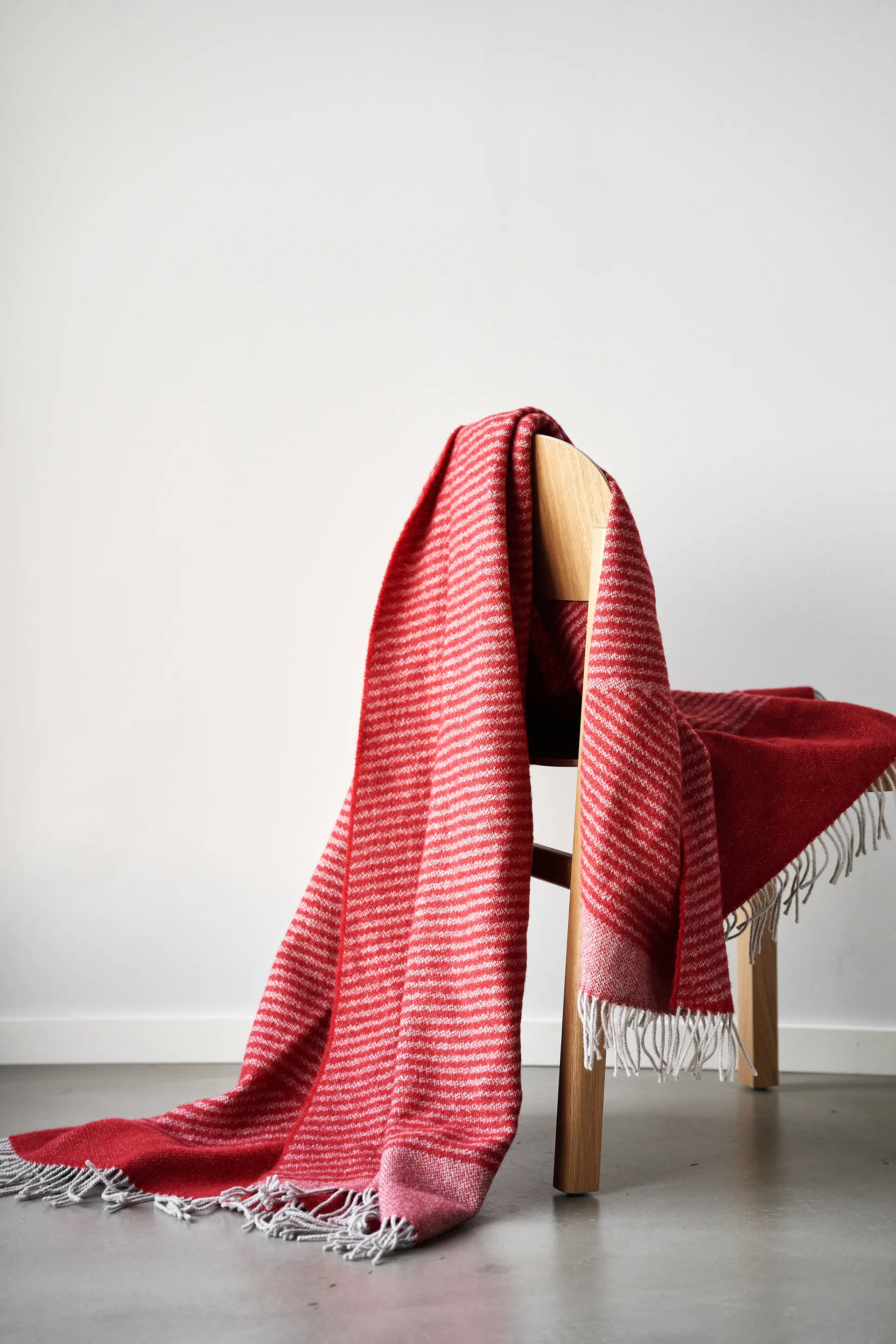 Rectangles wool throw seasonal edition 130x185 cm, Red NJRD
