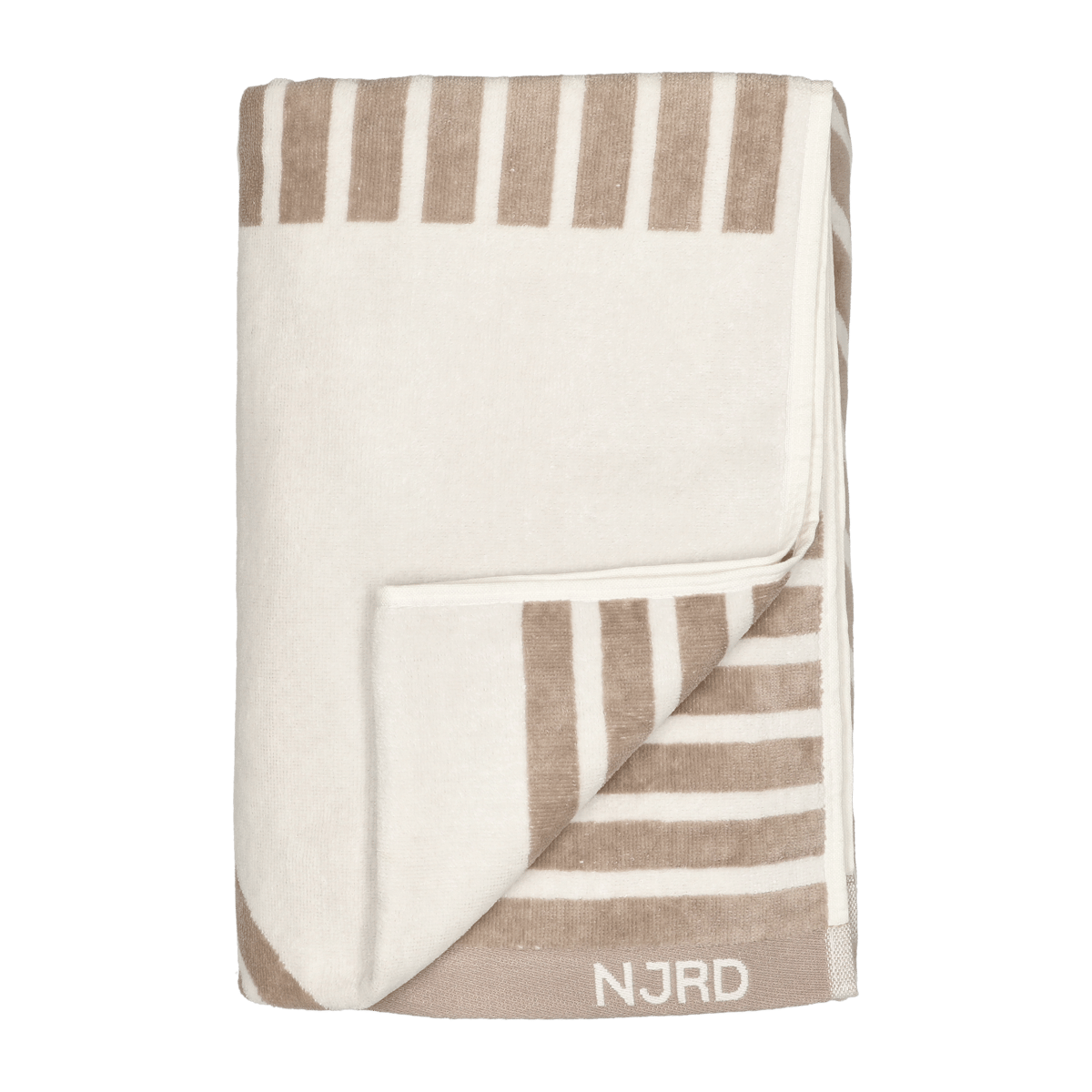 NJRD Stripes bath towel 100x150 cm Beige