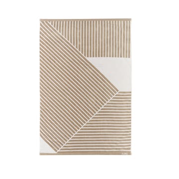 Stripes bath towel 100x150 cm - Beige - NJRD