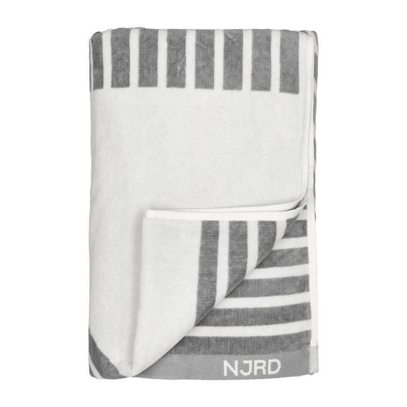 NJRD Stripes bath towel 100x150 cm Grey