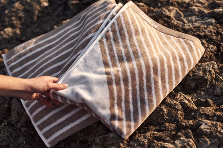 Stripes bath towel 70x140 cm - Beige - NJRD