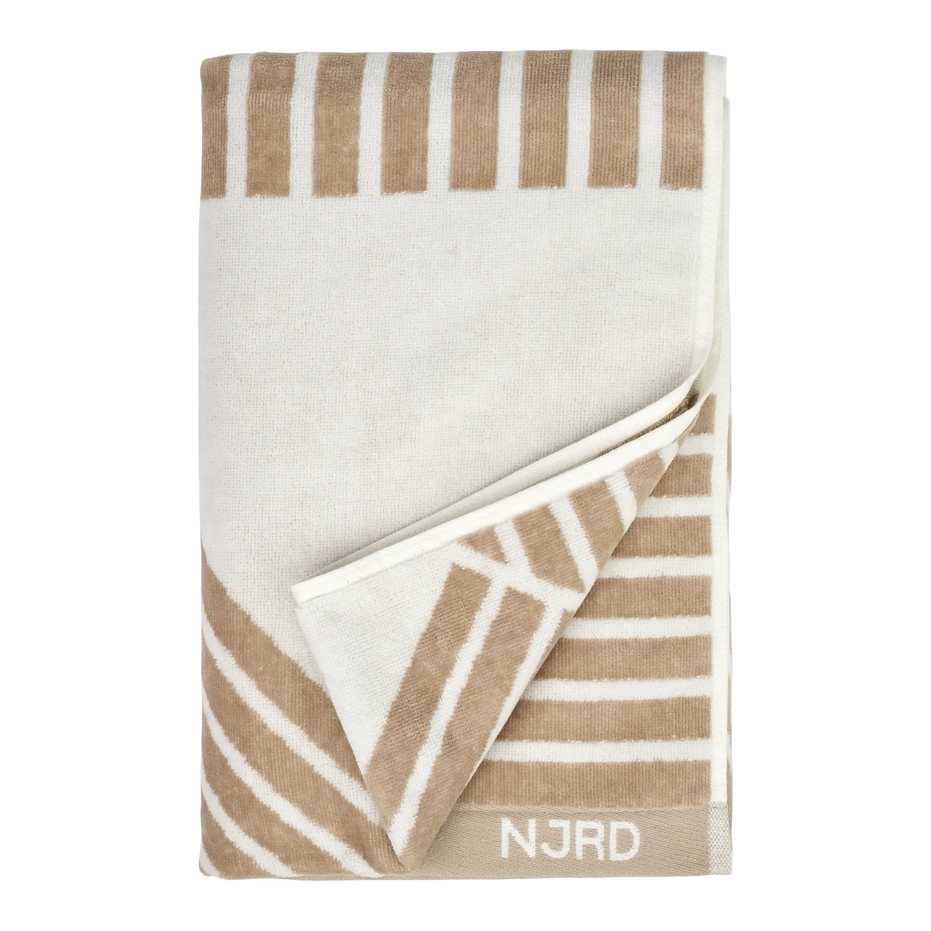 Stripes bath towel 70x140 cm, Beige NJRD