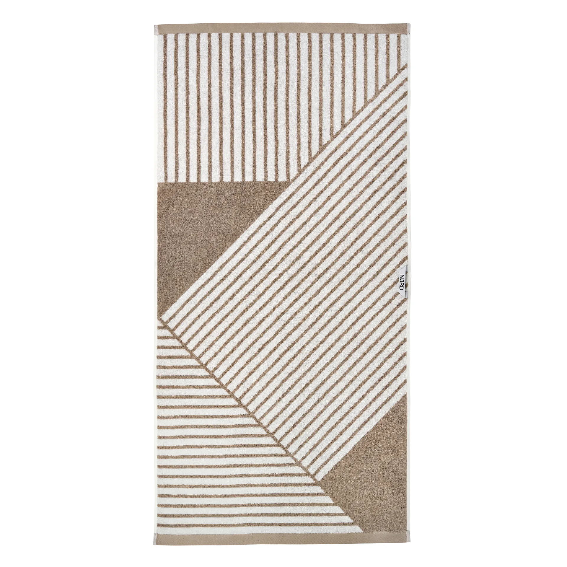 Stripes bath towel 70x140 cm, Beige NJRD