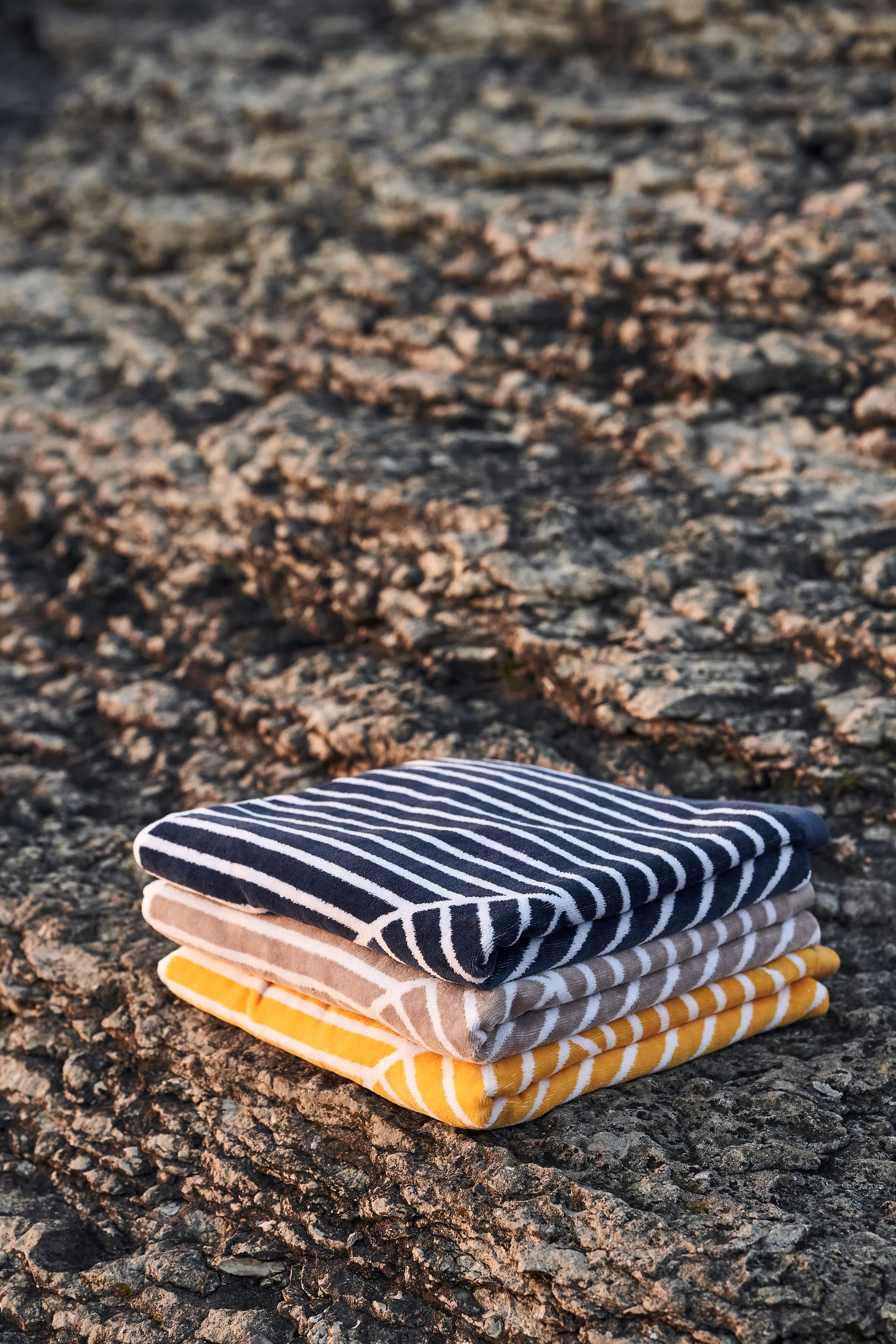 Stripes bath towel 70x140 cm, Blue NJRD