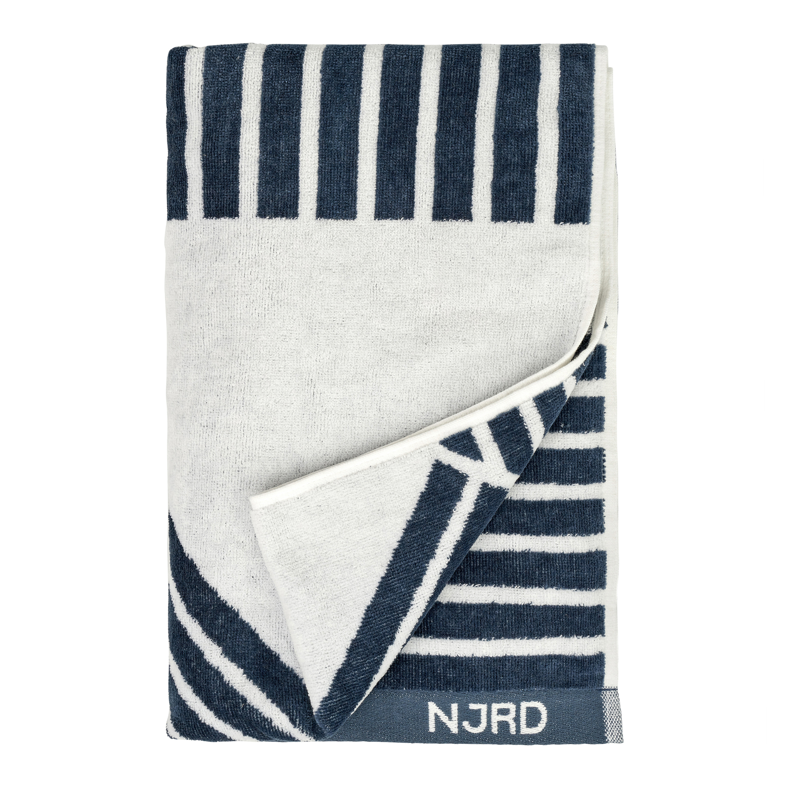 Navy and white striped bath towels cheap