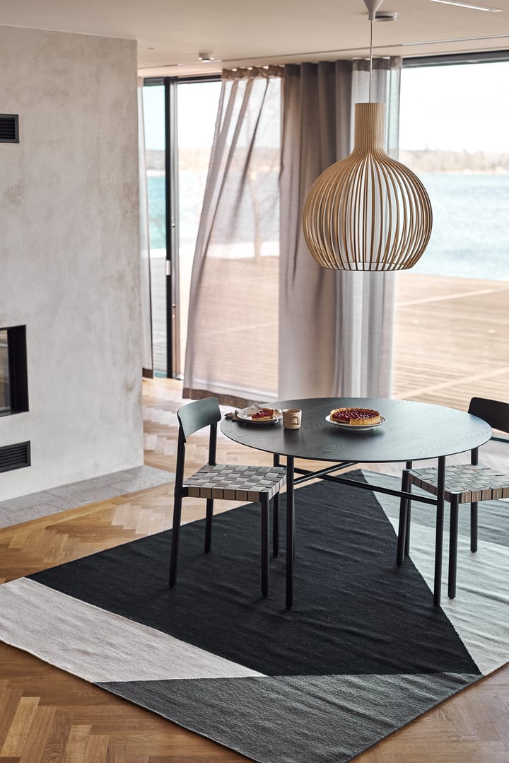 Stripes blocks kelim rug black, 170x240 cm NJRD