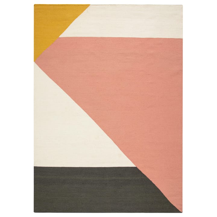 Stripes blocks kelim rug pink - 200x300 cm - NJRD