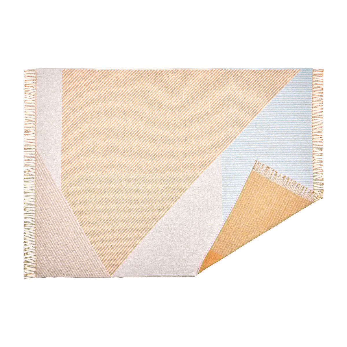 NJRD Stripes cotton throw Yellow | Scandinavian Design | Cotton blankets & throws | Yellow