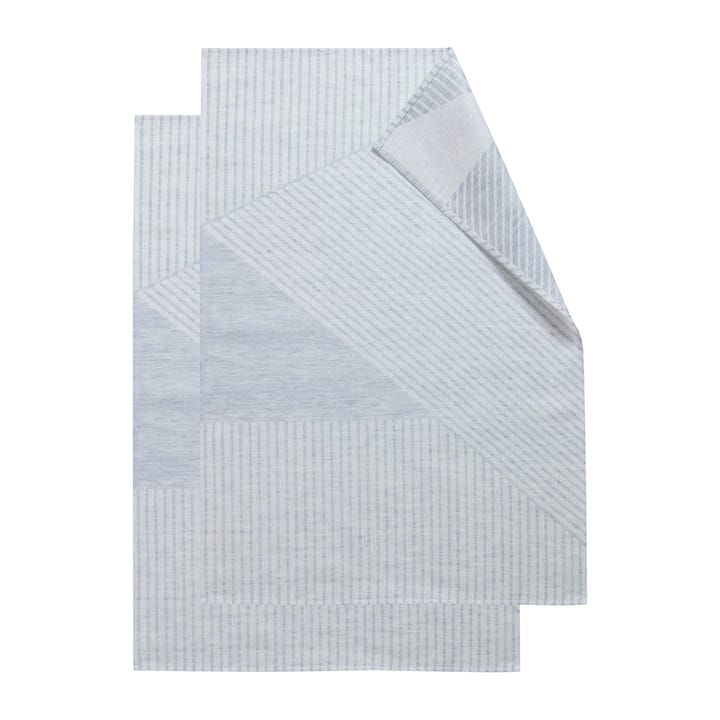 Stripes kitchen towel 47x70 cm 2-pack - Blue-white - NJRD