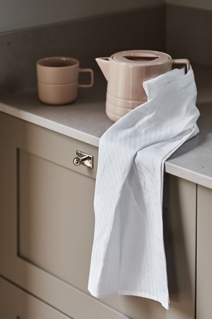 Stripes kitchen towel 47x70 cm 2-pack - White - NJRD