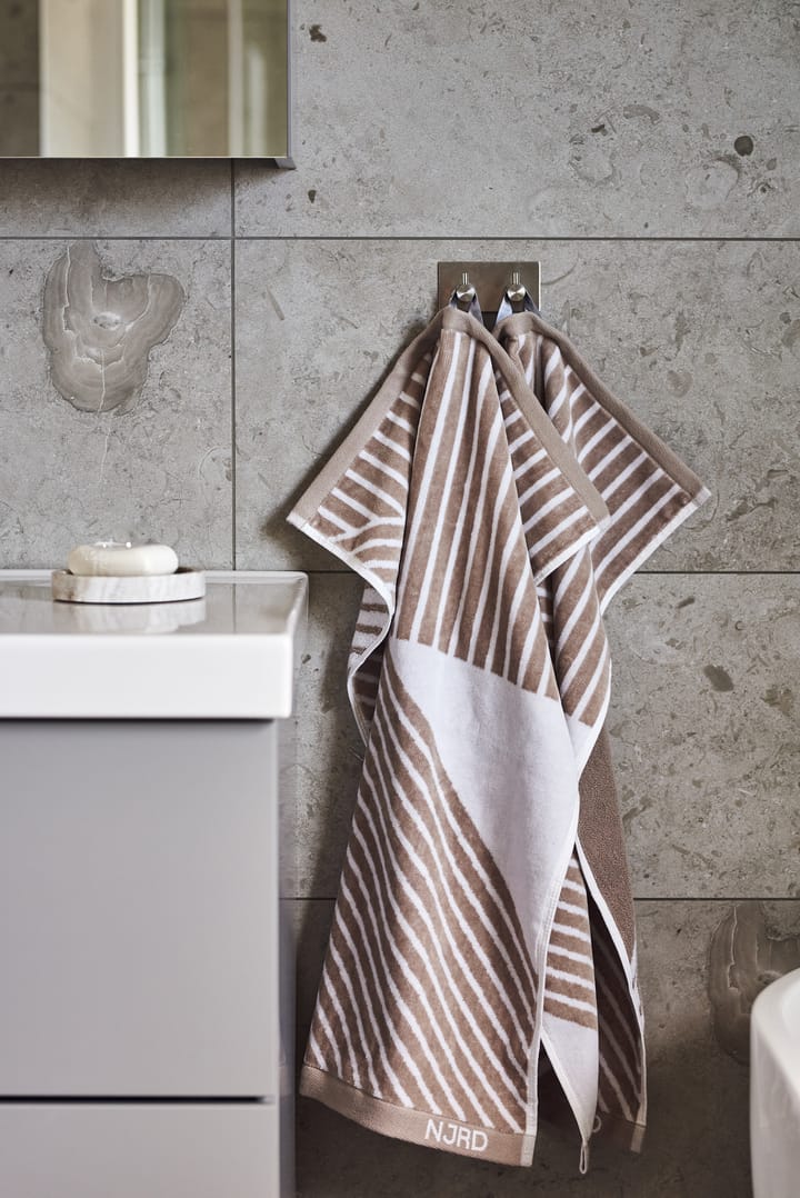 Stripes towel 50x70 cm - Beige - NJRD