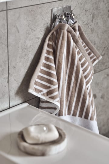 Stripes towel 50x70 cm - Beige - NJRD