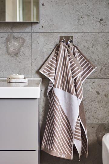 Stripes towel 50x70 cm - Beige - NJRD