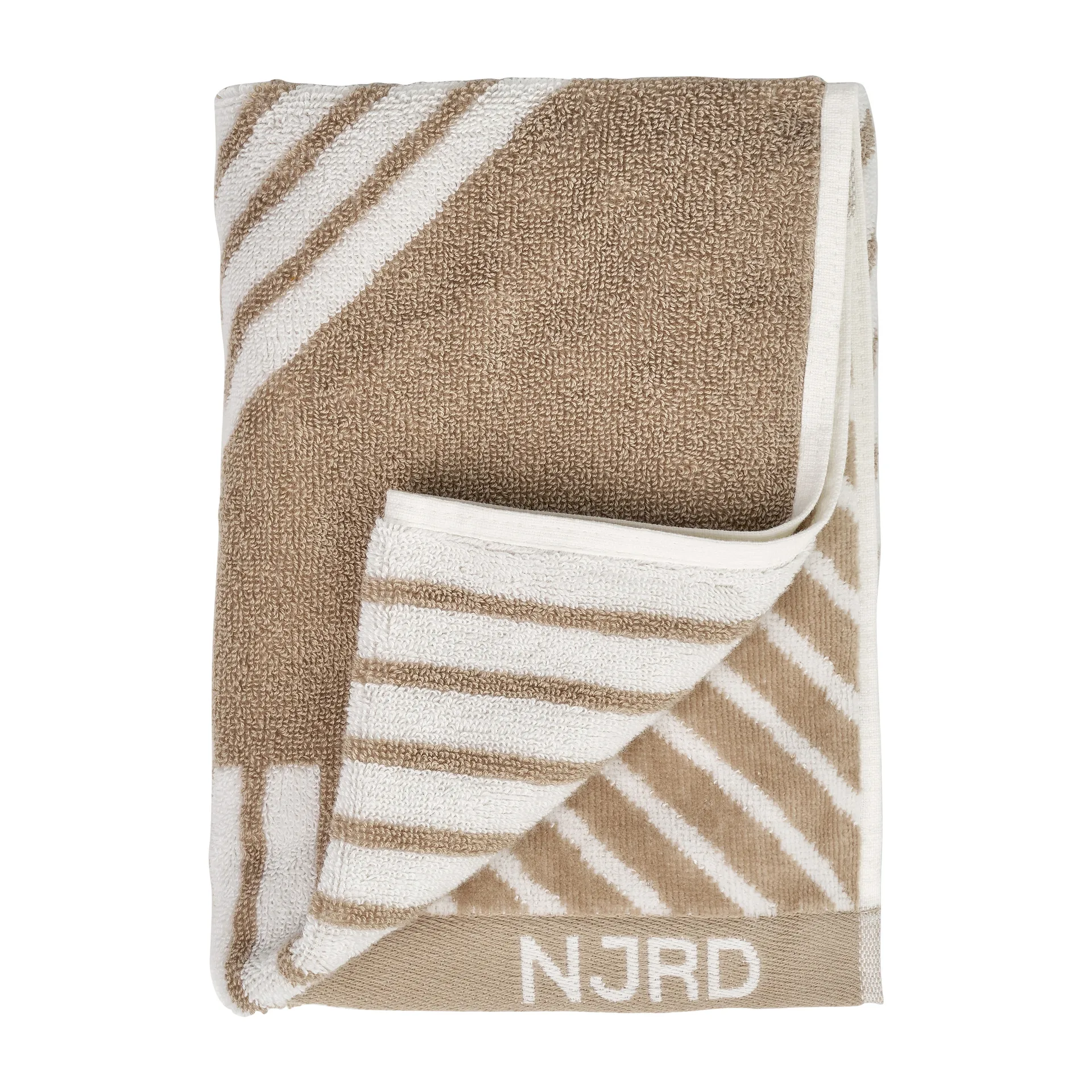 Stripes towel 50x70 cm, Beige NJRD