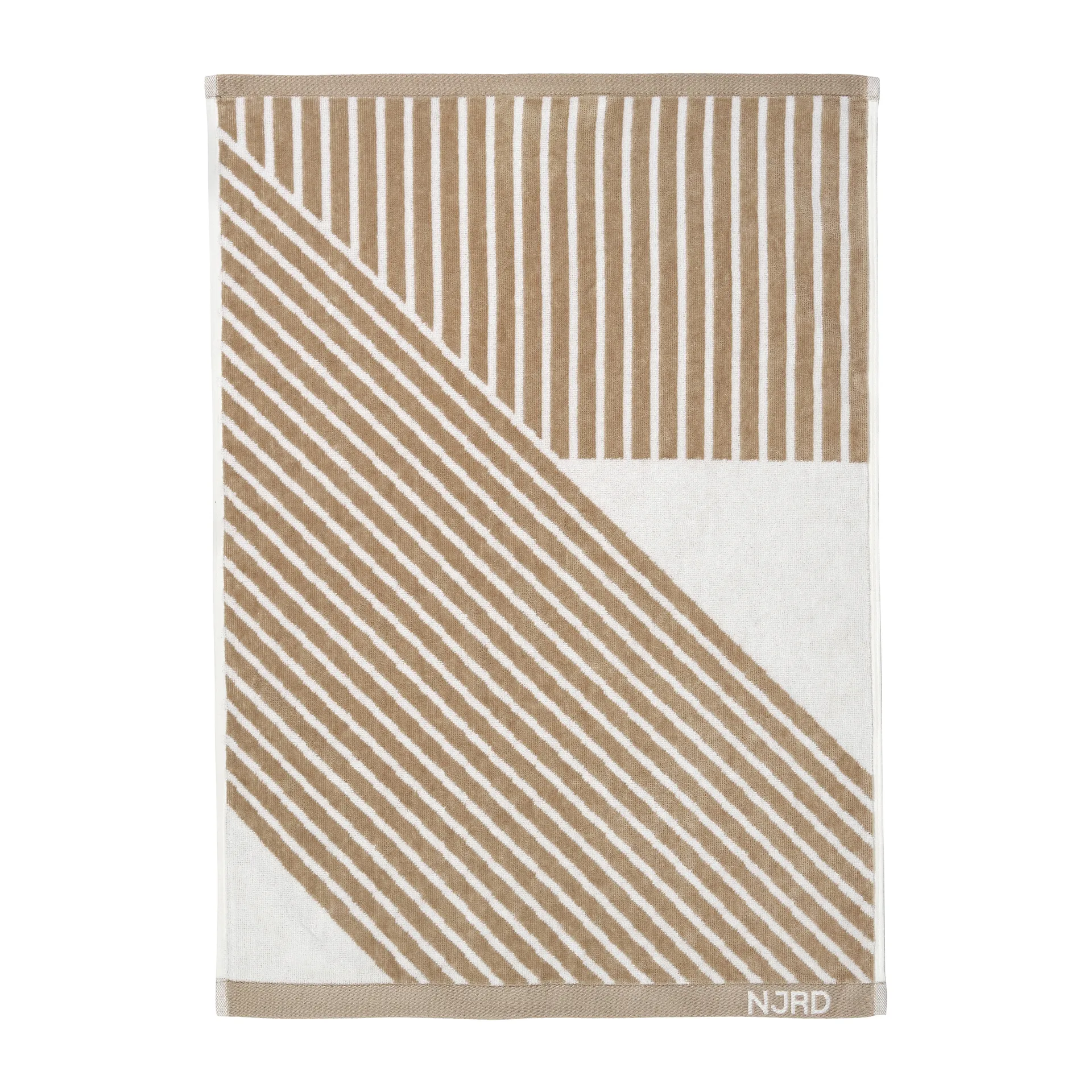 Stripes towel 50x70 cm, Beige NJRD