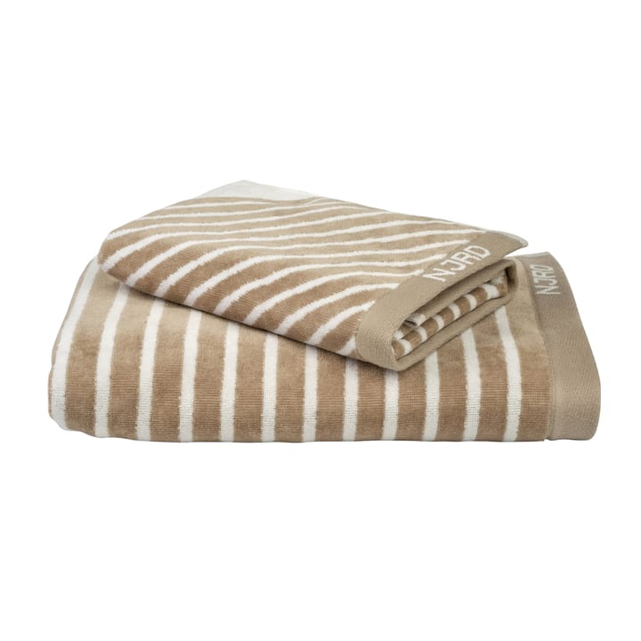 Stripes towel 50x70 cm - Beige - NJRD