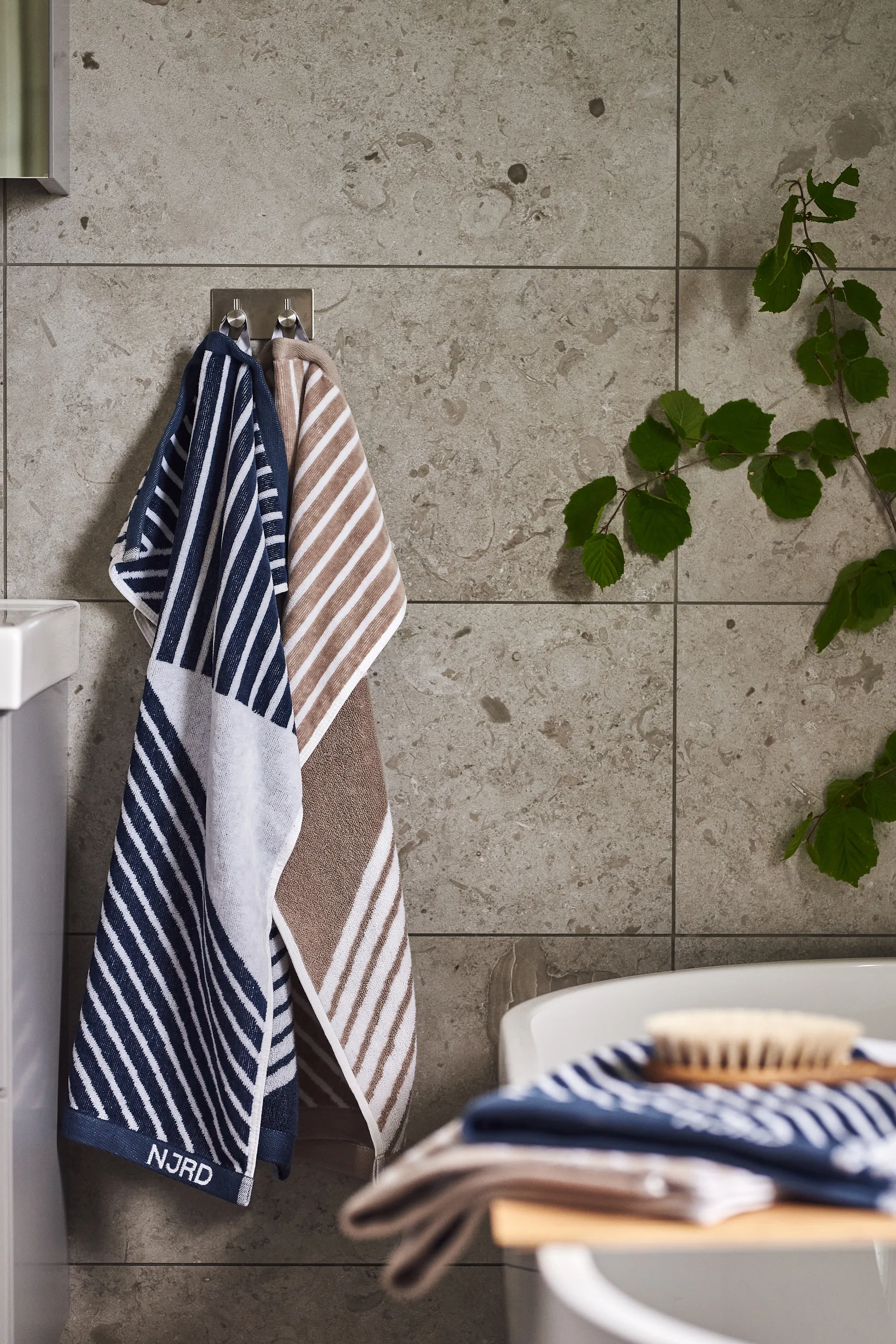 Stripes towel 50x70 cm, Blue NJRD