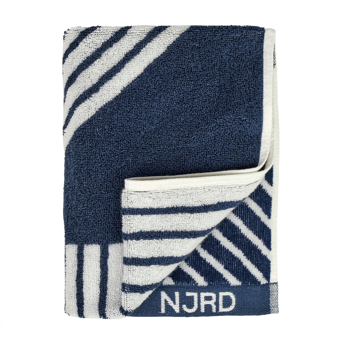 NJRD Stripes towel 50x70 cm Blue | Scandinavian Design | Hand towels | Blue