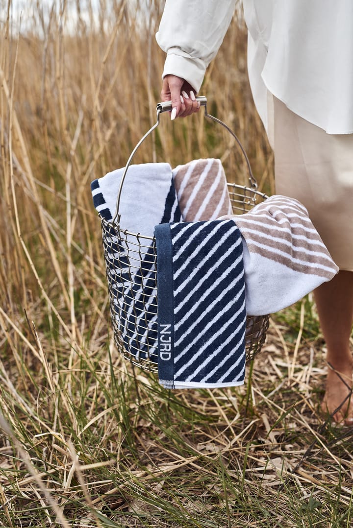 Stripes towel 50x70 cm - Blue - NJRD