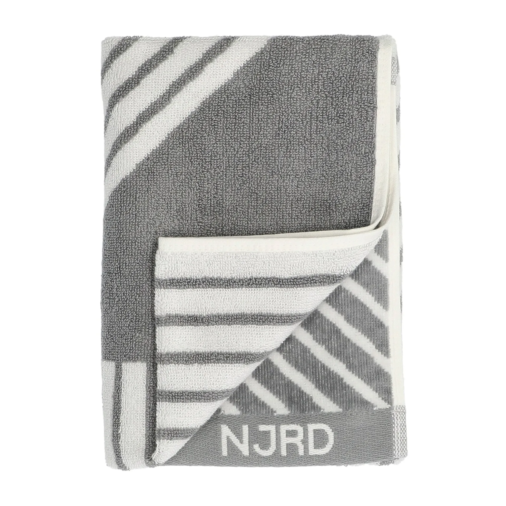 Stripes towel 50x70 cm, grey NJRD