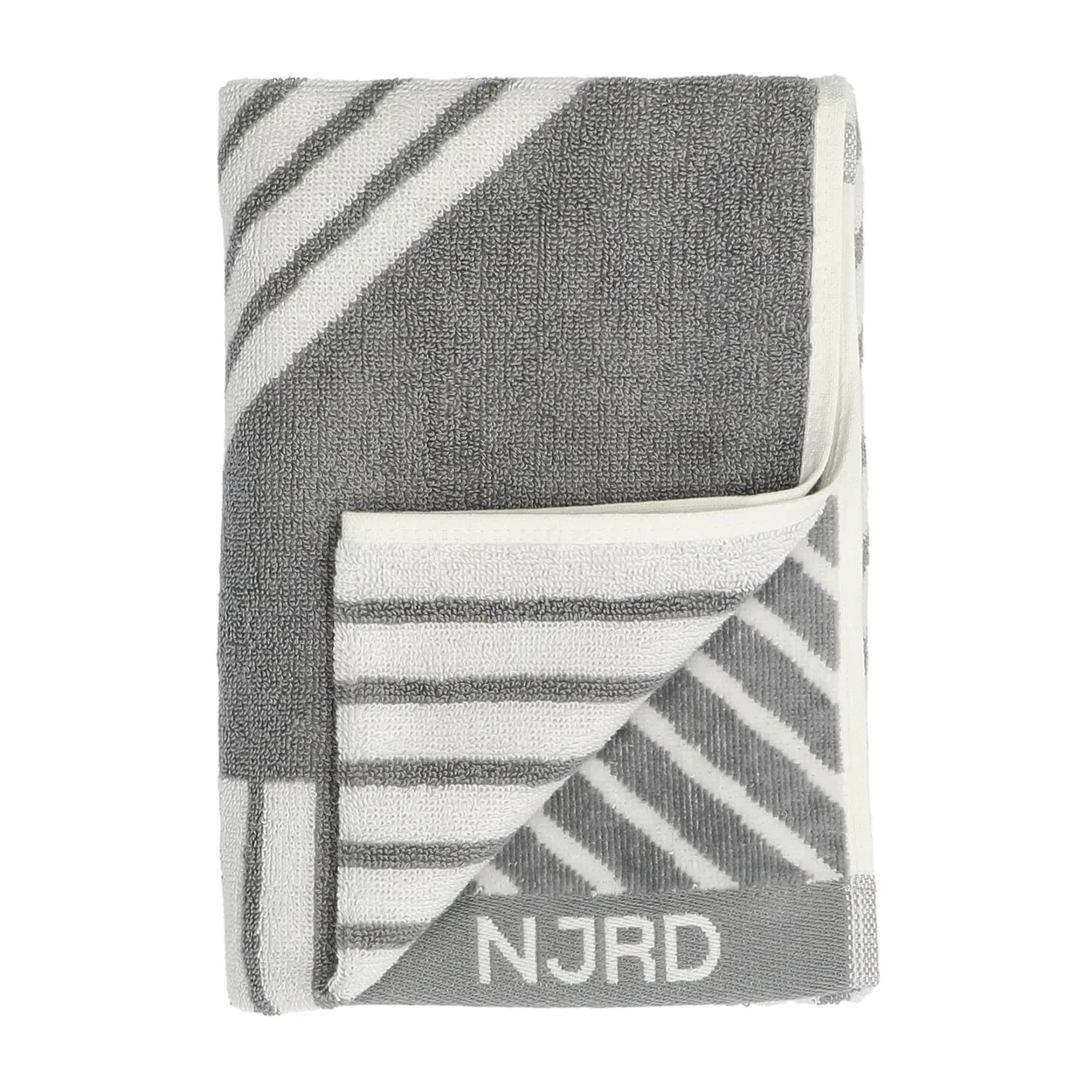 NJRD Stripes towel 50x70 cm grey | Scandinavian Design | Hand towels | Grey