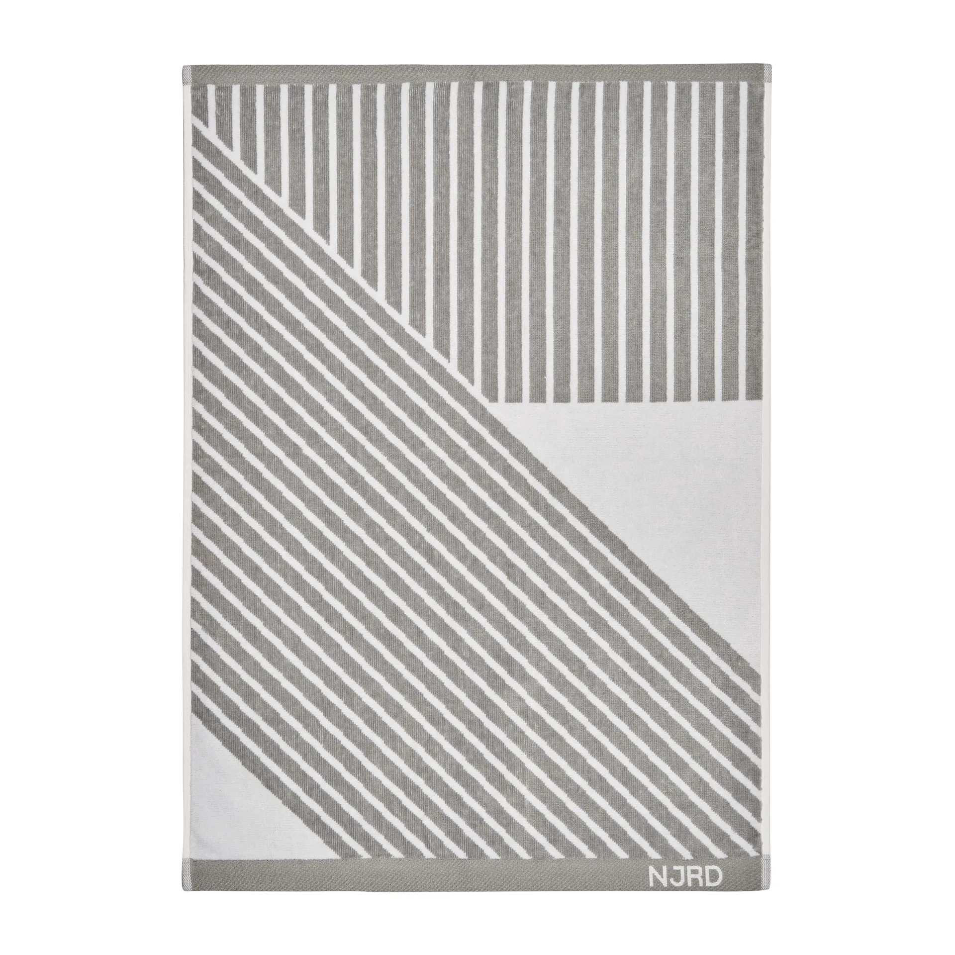 Stripes towel 50x70 cm, grey NJRD