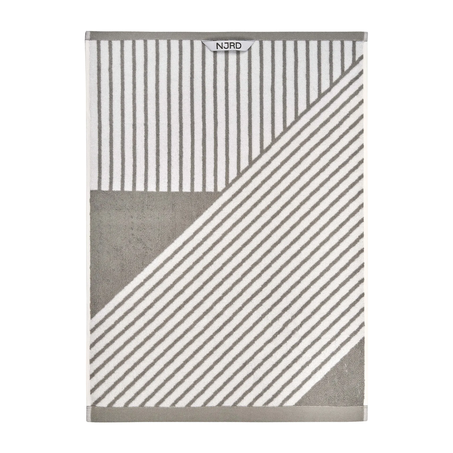Stripes towel 50x70 cm, grey NJRD
