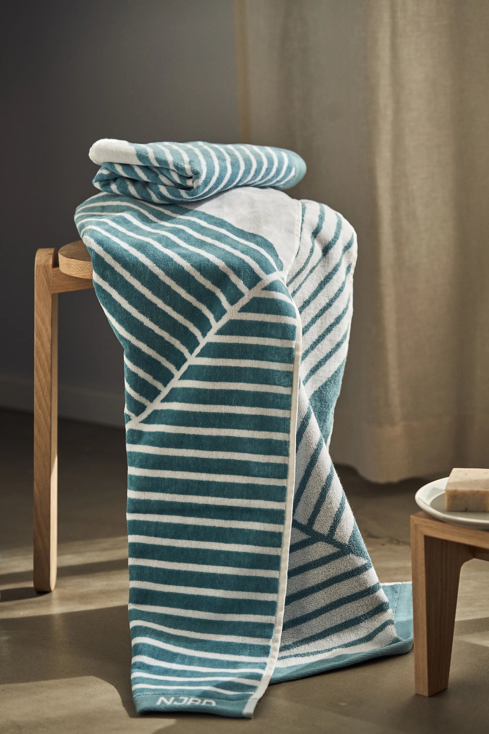 Stripes towel 50x70 cm Special Edition 2022, Turquoise NJRD