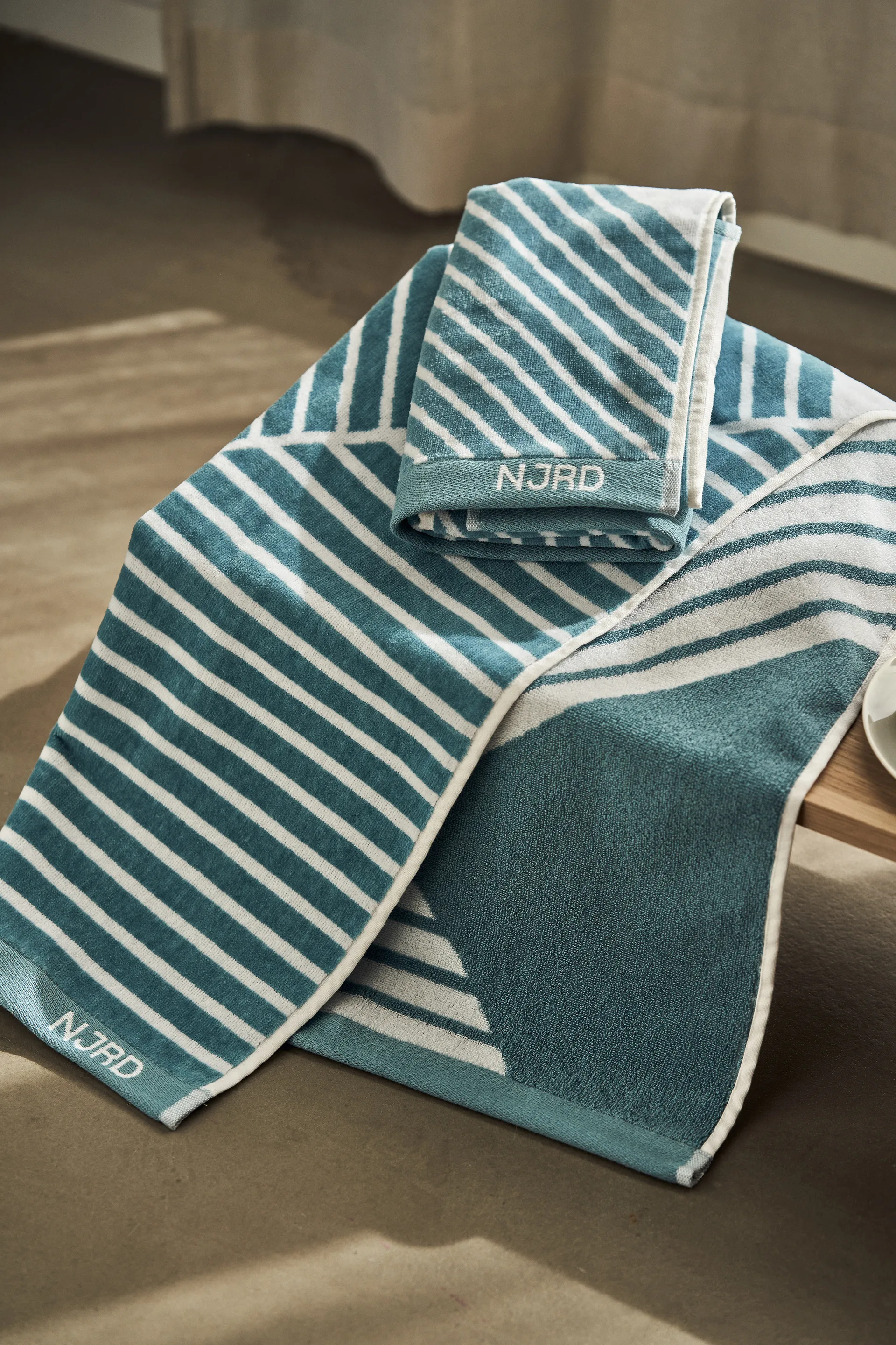 Stripes towel 50x70 cm Special Edition 2022, Turquoise NJRD