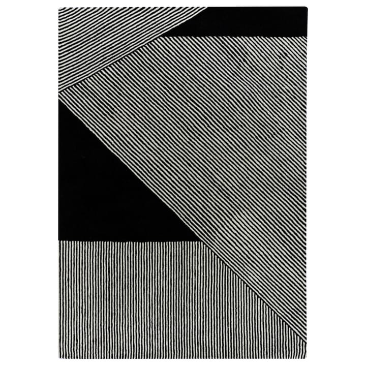 Stripes wool rug black - 200x300 cm - NJRD