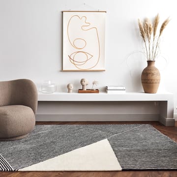 Stripes wool rug natural white - 170x240 cm - NJRD