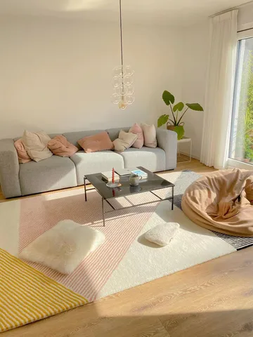 Stripes wool rug pink - 200x300 cm - NJRD