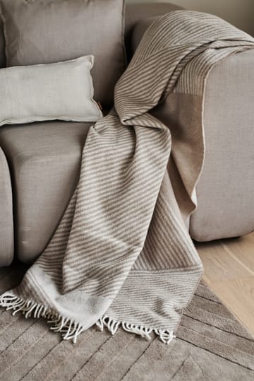 Stripes wool throw 130x185 cm - Beige - NJRD