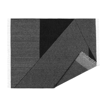 Stripes wool throw 130x185 cm - Black - NJRD