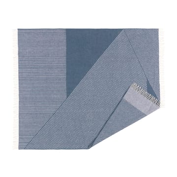 Stripes wool throw 130x185 cm - Blue - NJRD
