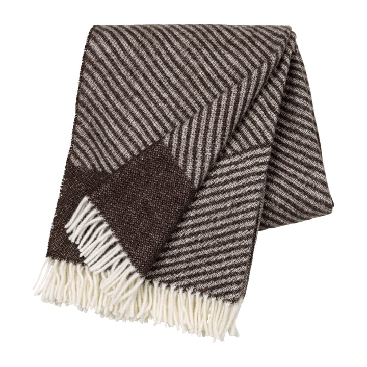 Stripes wool throw 130x185 cm - Brown - NJRD