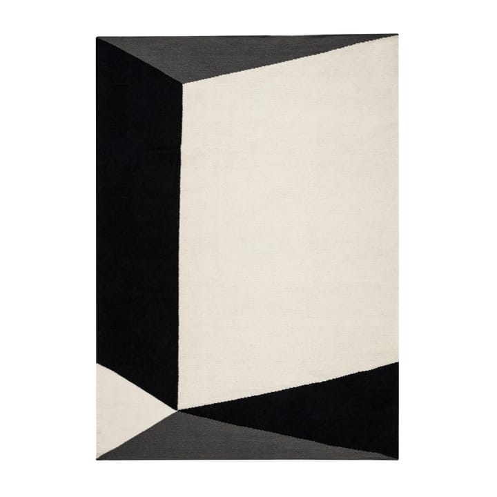 Triangles blocks kelim rug natural white - 170x240 cm - NJRD