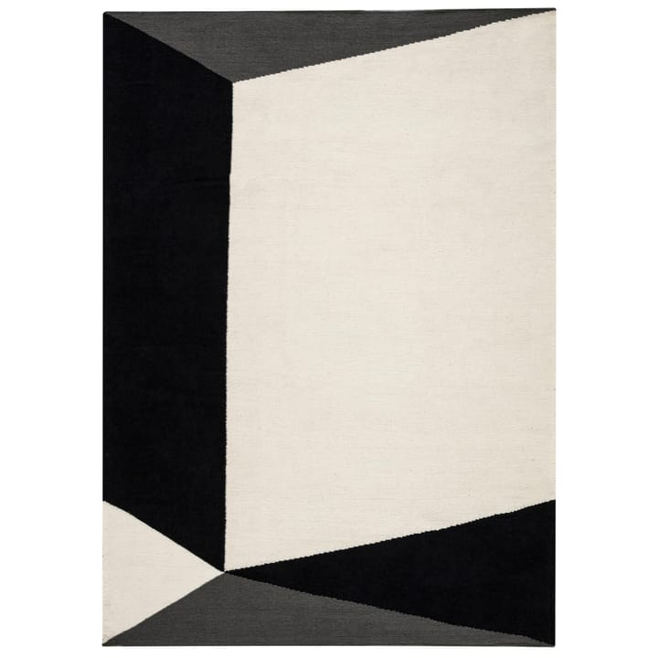 Triangles blocks kelim rug natural white - 200x300 cm - NJRD