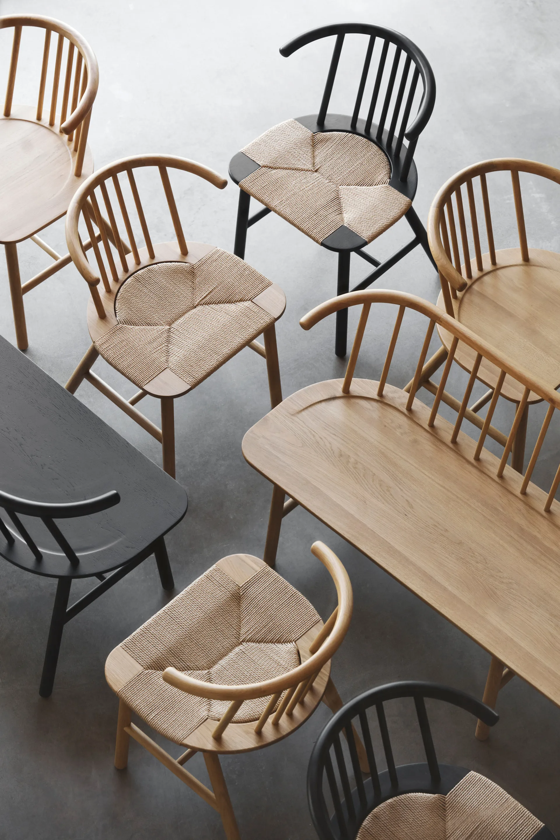 VIOR dining chair with woven seat, Lacquered oak-natural, 2-pack NJRD