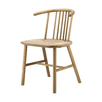 VIOR dining chair with woven seat, Lacquered oak-natural, 4-pack - NJRD