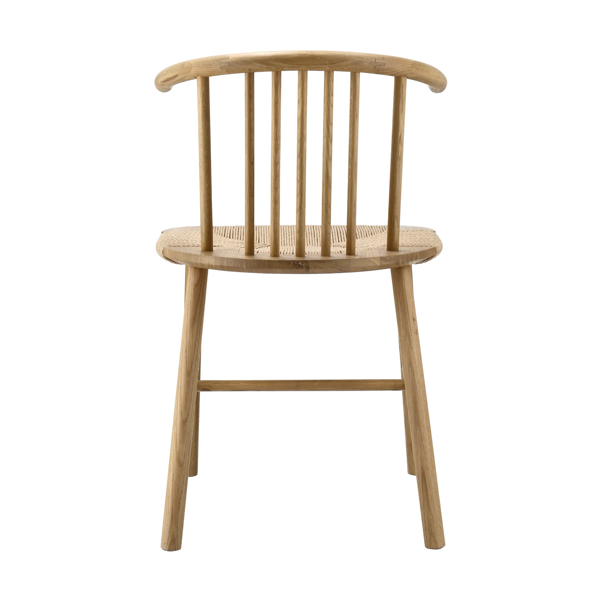 VIOR dining chair with woven seat, Lacquered oak-natural, 6-pack NJRD
