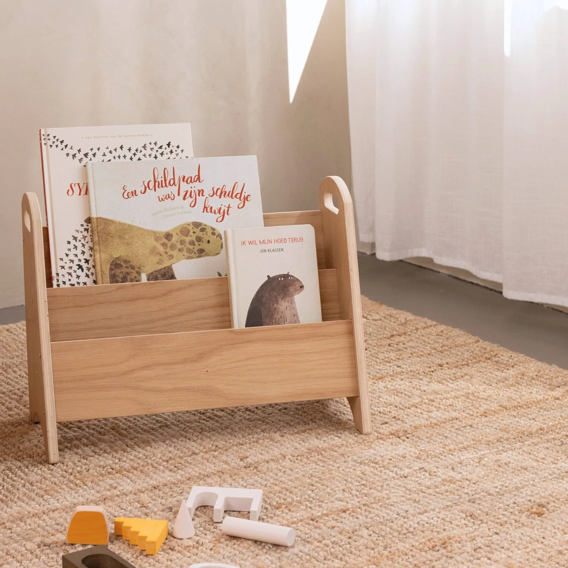 Book holder bookshelf for children, Oak Nofred