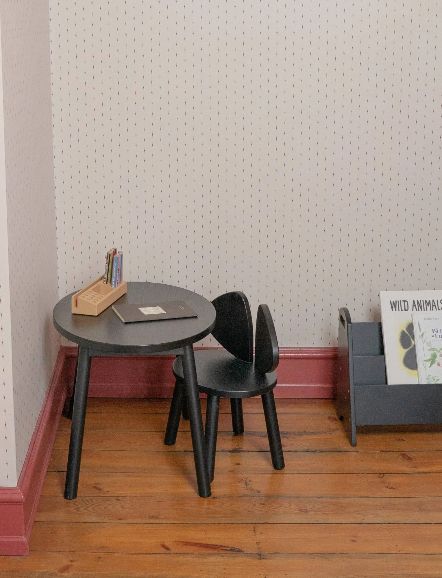 Mouse Chair children's chair, Black Nofred