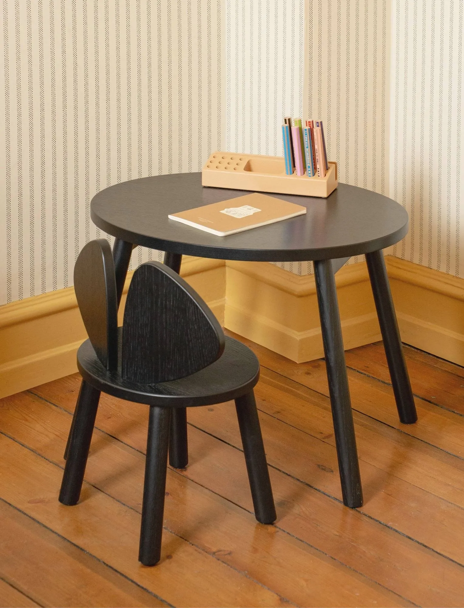 Mouse Chair children's chair, Black Nofred
