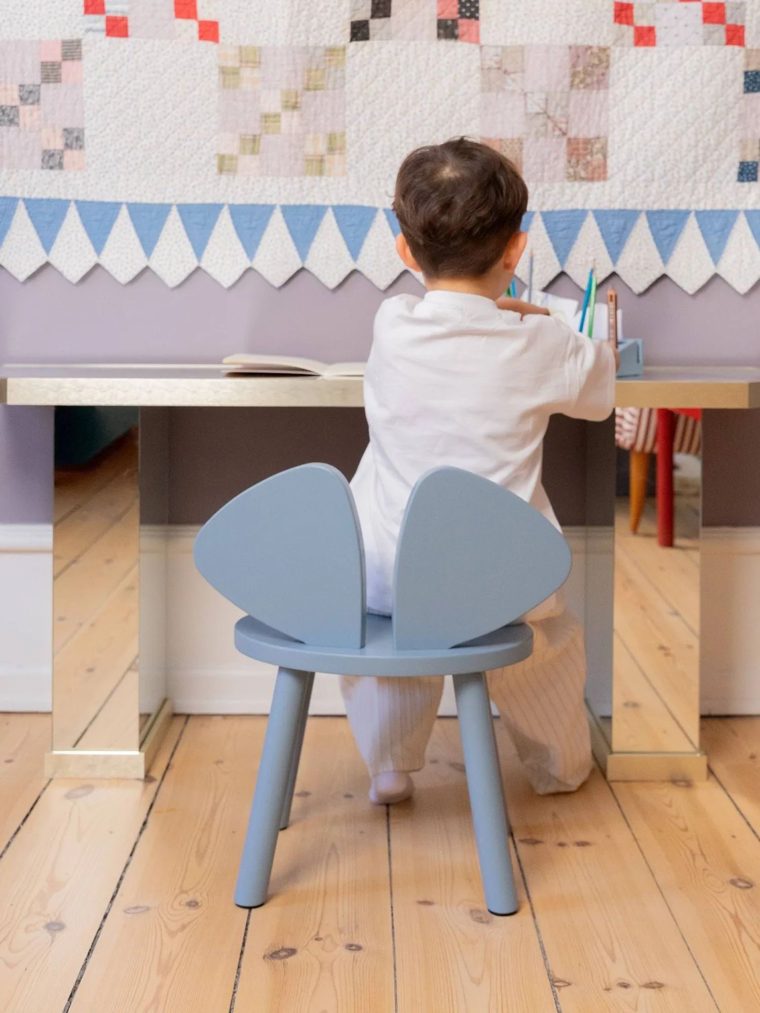 Mouse Chair children's chair, Blue Nofred