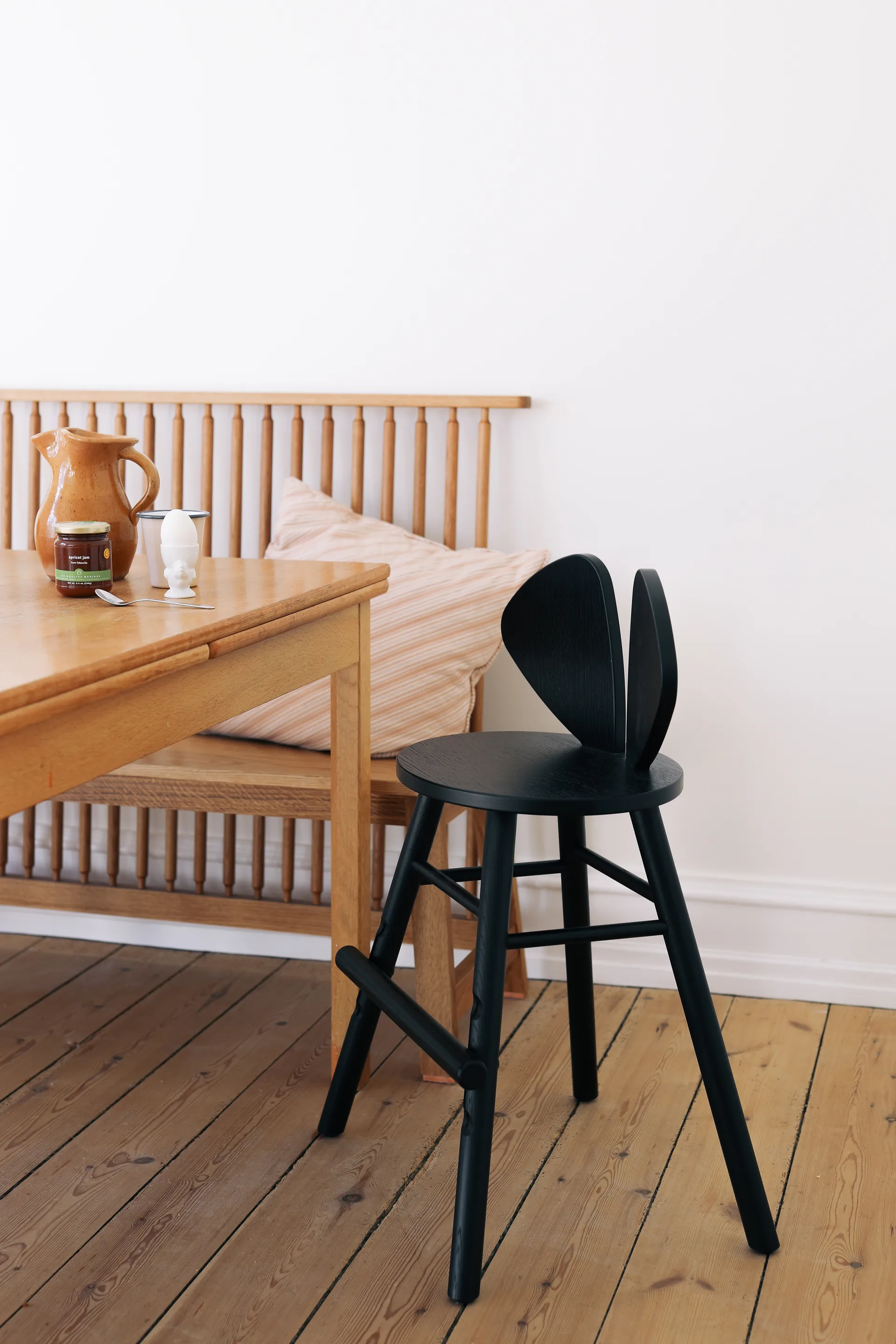 Mouse Chair Junior chair, Black Nofred