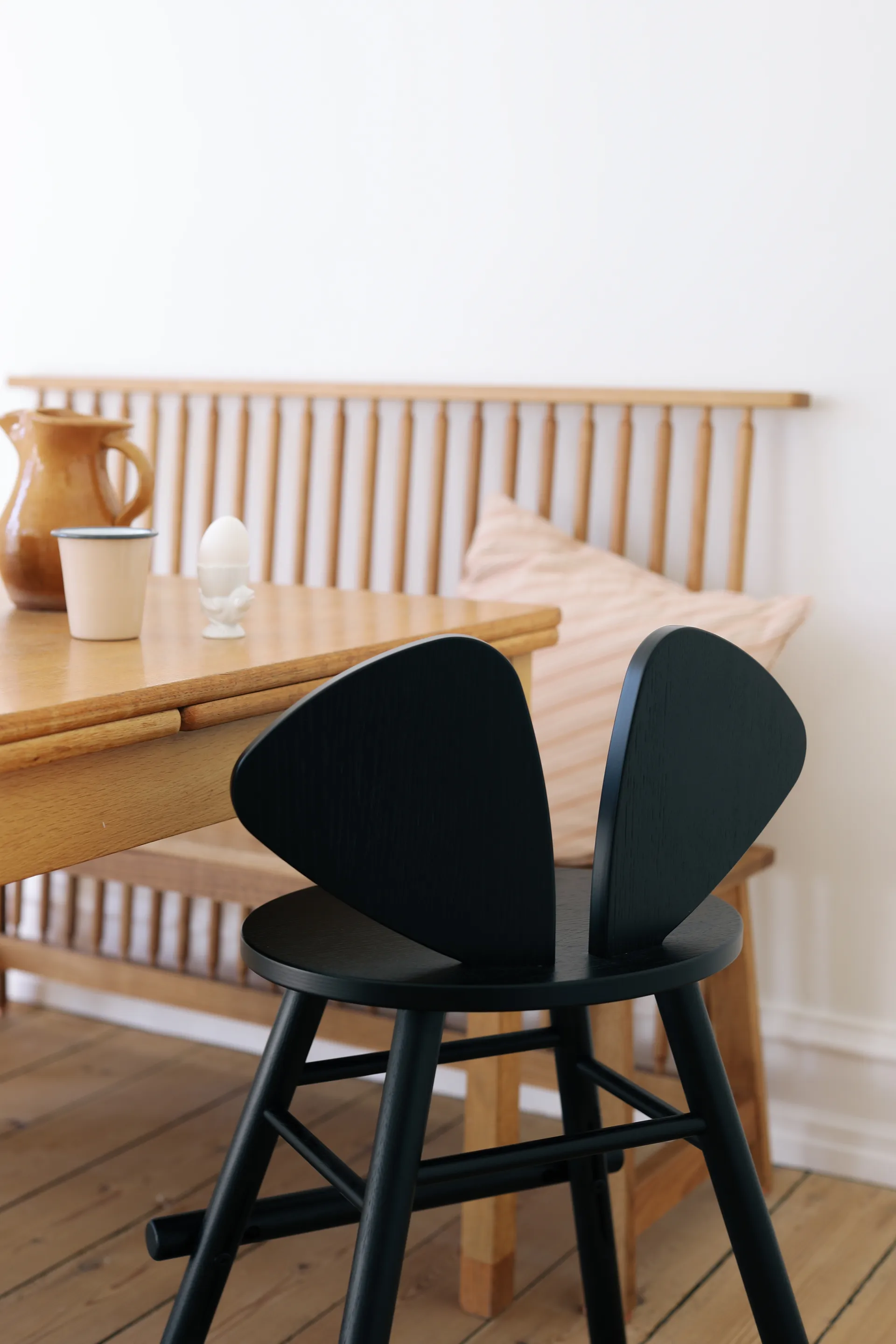 Mouse Chair Junior chair, Black Nofred